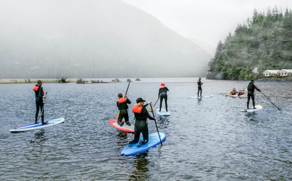 Kayaking and paddle boarding